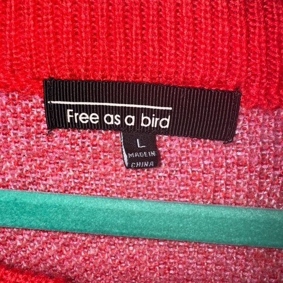 EUC Free As A Bird Bright Leopard Print Oversized Sweater Size Large - Picture 3 of 6